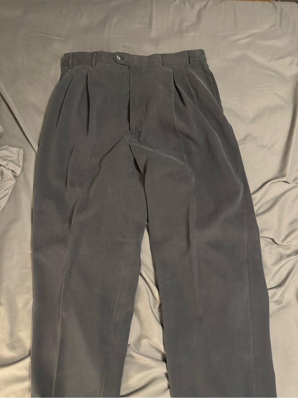 Vintage Linea Naturale Worsted Wool Pleated Trousers - Mens 37x34- USA Made